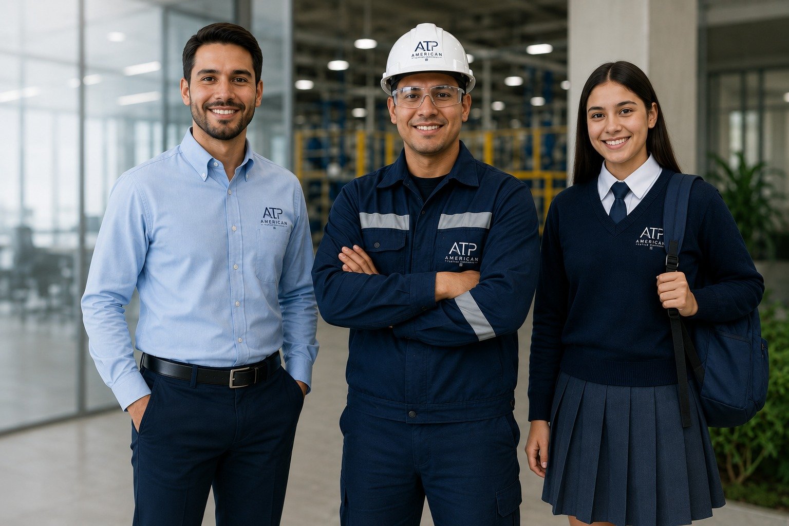 Equipo de trabajo con uniformes